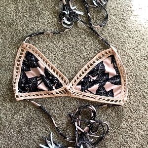 Acacia knitted triangle bikini top